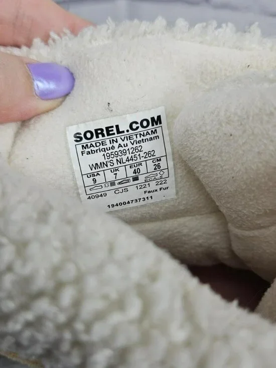 Sorel Womens 9 NL4451-262 Cozy Suede Winter Boots Sherpa Lined Booties Beige - Picture 3 of 15